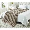 thumbnail image 3 of Cozy Tyme Francine Channel Knit Throw - 50"x 70" Taupe, 3 of 11