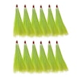 thumbnail image 4 of S SERENABLE 12 Pieces Fishing Bucktail Teasers for Seabass Slide Tube Rig Saltwater Plug Green, 4 of 9