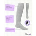 thumbnail image 3 of MeMoi  Thin Ribbed Cotton Tights - Girls - Female, 6, Light Gray, 3 of 12
