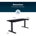 thumbnail image 5 of Vari 60” x 24" VariDesk Electric Height Adjustable Standing Desk Computer Table, Black, 5 of 5