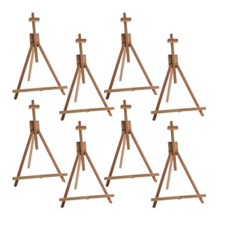 FixtureDisplays Portable Adjustable Easel Stand - Floor & Countertop Height, Collapsible Tripod For Menus, Signs, Paintings, Presentations