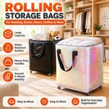 110L/ Large Waterproof Moving Bag with Wheels Heavy Duty Moving Bag ...