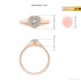 thumbnail image 4 of ANGARA Natural Heart-Shaped Diamond Halo Signet Ring in 14K Rose Gold for Women (Size-5mm| Color-K| Clarity-I3) | April Birthstone, Anniversary, Jewelry Gift for Women | Natural Diamond Ring, 4 of 9
