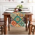 thumbnail image 3 of Boho Bohemian Table Runner 72 Inches Long, Vintage Seasonal Table Runners for Party Kitchen Dining Coffee Table Bedroom Dressers Indoor Outdoor, Machine Washable (Bohemian B, 13” x 72”), 3 of 6