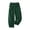 Green, variant on Women's Plus Size Cotton Linen Pants, Solid Color Elastic Cuff Harem Pants, Loose Fit Boho Wide Leg Trousers for Women, Comfortable Casual Lounge Pants Beige L