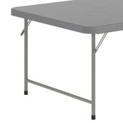 Flash Furniture 4.93-Foot Kid's Granite Gray Plastic Folding Table