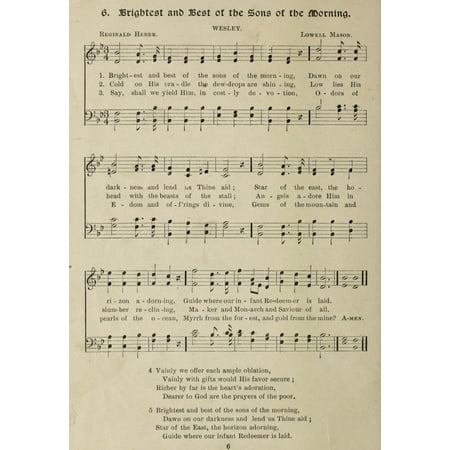 Brightest & Best of the Sons of the Morning Gems of Christmas Songs 1910 Poster Print (24 x (Brightest And Best Of The Sons Of The Morning)