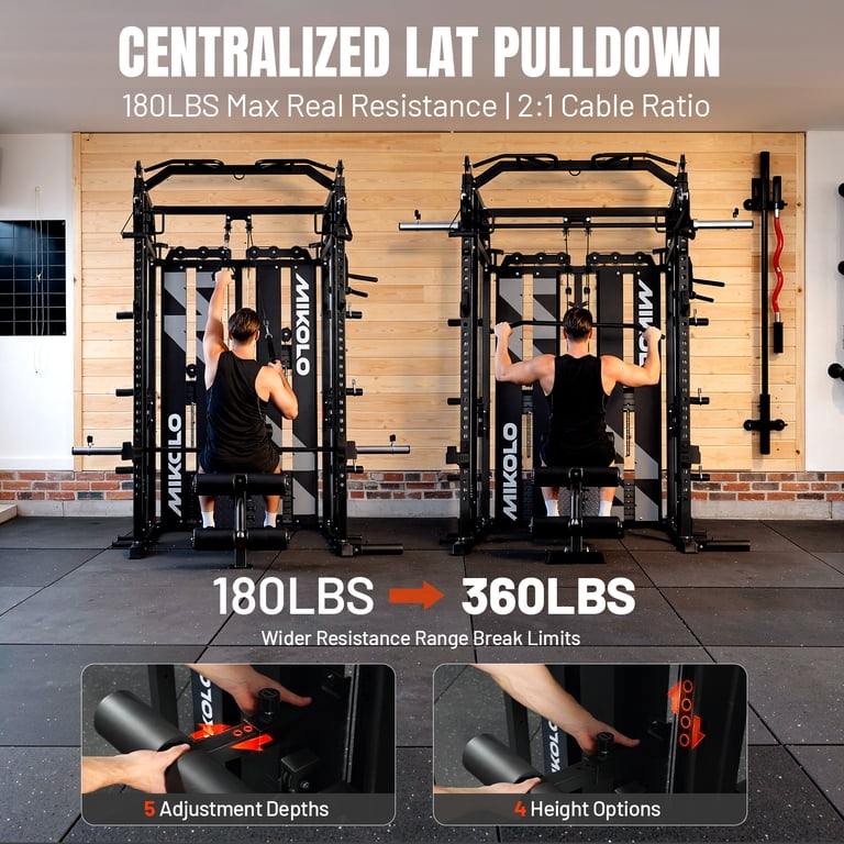 Mikolo Horus Smith Machine & Functional Trainer, 2×2