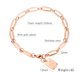 thumbnail image 3 of Pulsera con etiqueta geométrica para mujer de acero inoxidable y oro rosa, 3 of 3
