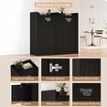 thumbnail image 4 of Double 40 Gallon Restaurant Trash Can Cabinet, Wooden Commercial Trash Can with Tray Holder, Large Garbage Cabinet for Restaurant Cafeteria Office, Black, 4 of 8