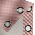 thumbnail image 4 of Ambesonne Checkered Grommet Curtain, Retro Red Squares, 50" x 120", Dark Coral Pale Pink, 4 of 6