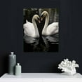 thumbnail image 4 of Nawypu  Black and White Swans canvas wall art, Animal poster painting, decorative art for couples' bedroom, kitchen, office, gifts for loved ones, Valentine's Day gifts, 4 of 4