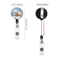 thumbnail image 3 of WIRESTER Retractable Badge Reels with Alligator Swivel Clip & Plastic Card Holder Strap, Round ID Badge Holders for Students, Teachers, Office Workers - Cottage Winter Christmas, 3 of 5