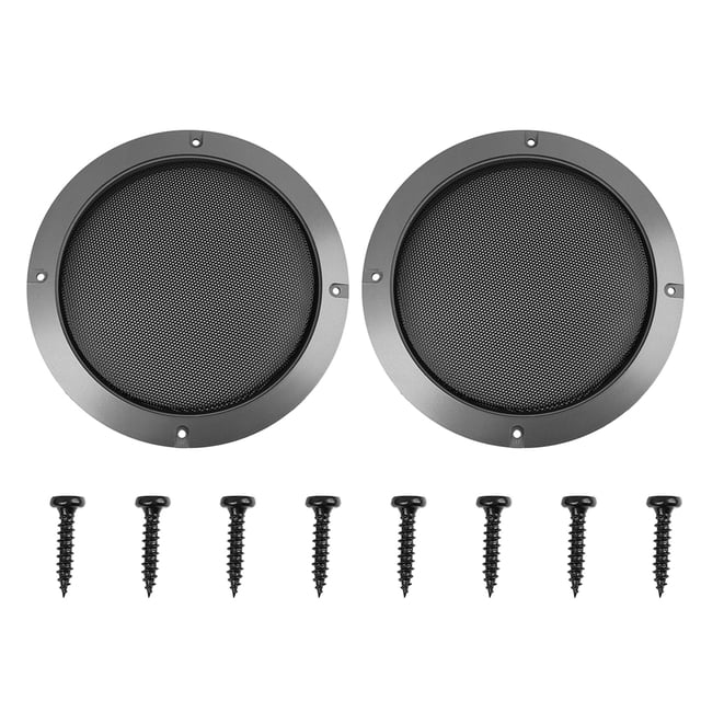 Cubierta De Altavoz Unique Bargains 6.5' Coche Gris Malla De Acero Protector De Parrilla De Subwoofer 2Pcs
