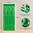 thumbnail image 3 of 3 Pack Green Foil Fringe Curtain, 3.3 x 9.9 ft Metallic Photo Booth Backdrop Tinsel Door Curtains for St Patricks Day Birthday Bridal Baby Shower Bachelorette Christmas Party Decorations, 3 of 8
