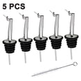 thumbnail image 1 of Vertedor de botellas de acero inoxidable de 5 piezas con botella vertedora de solapa, 1 of 5