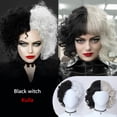 thumbnail image 4 of Peluca Blanca Y Negra, Disfraz De Cosplay, Pelo Sintético Para Mujer, Pelo Corto Para Juego De Rol Para Cosplay, Fiesta De Navidad Y Halloween Advancent CE007669-02, 4 of 6