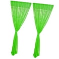 thumbnail image 4 of 2 Panel Kitchen Curtain Sheer Door Valance Balcony Window Voile Drape Green - 200x270cm, 4 of 9