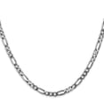 thumbnail image 2 of 14K White Gold Figaro Chain Necklace 18 inch 4 mm Flat with Lobster Clasp, 2 of 4