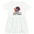 thumbnail image 3 of Inktastic Thanksgiving Daddy Little Turkey Girls Toddler Dress, 3 of 5
