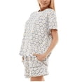 thumbnail image 4 of Roudelain Soft Terry Cloth T-Shirt Shorts Set Daisy Army Tradewinds Heather L, 4 of 6