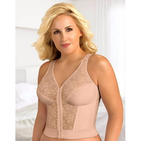 

Exquisite Form Fully® Front Close Wirefree Longline Posture Bra with Lace - Style 5107565