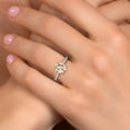 thumbnail image 4 of Gem Stone King 10K Two Tone Gold Peach Morganite and Lab Grown Diamond Engagement Ring for Women | 1.80 Cttw | Oval 9X7MM | Gemstone October Birthstone | Size 6, 4 of 6