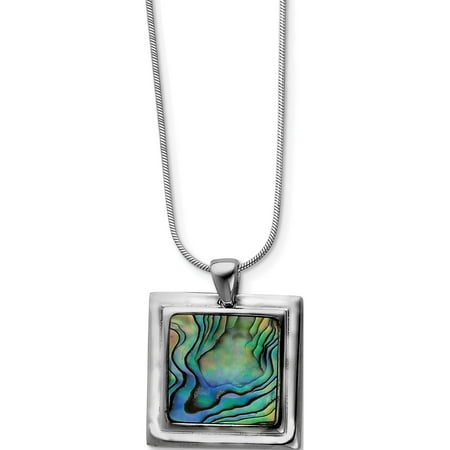 Leslies Fine Jewelry Designer 925 Sterling Silver Abalone Necklace Pendant Gift