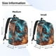 thumbnail image 2 of Disketp Blue Dragon And White Tiger print Canvas Backpack Lightweight Travel Daypack Student Rucksack Laptop Backpack-, 2 of 5