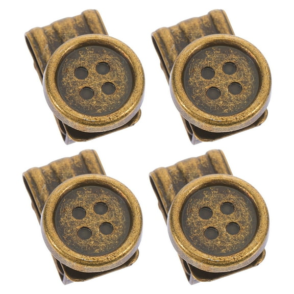 unbranded 4 PCS Pants Suspenders Buttons Replacement Clips Heavy Duty Rack Screw Bracket Man