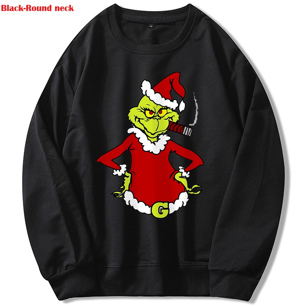 Men's Women's Christmas Grinch Black 