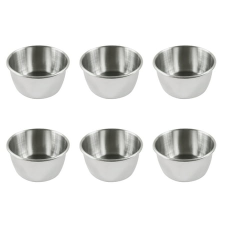 

6PCS Stainless Steel Sauce Cups Reusable Tomato Sauce Container Dipping Bowl for Restaurant Home