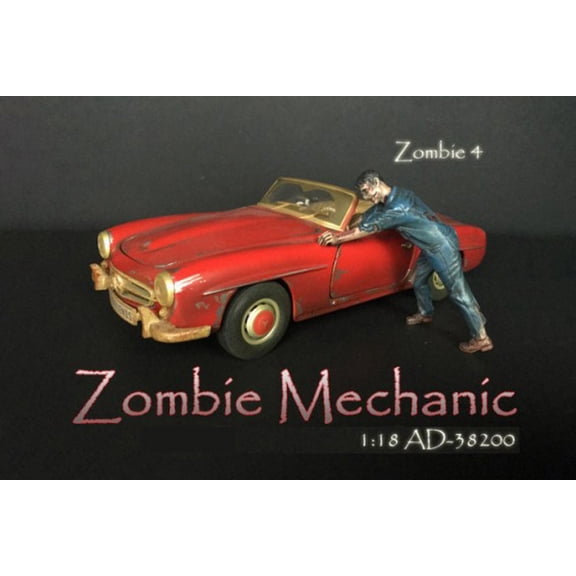 Zombie Mechanic IV, Blue - American Diorama 38200 - 1/18 scale Figurine - Diorama Accessory