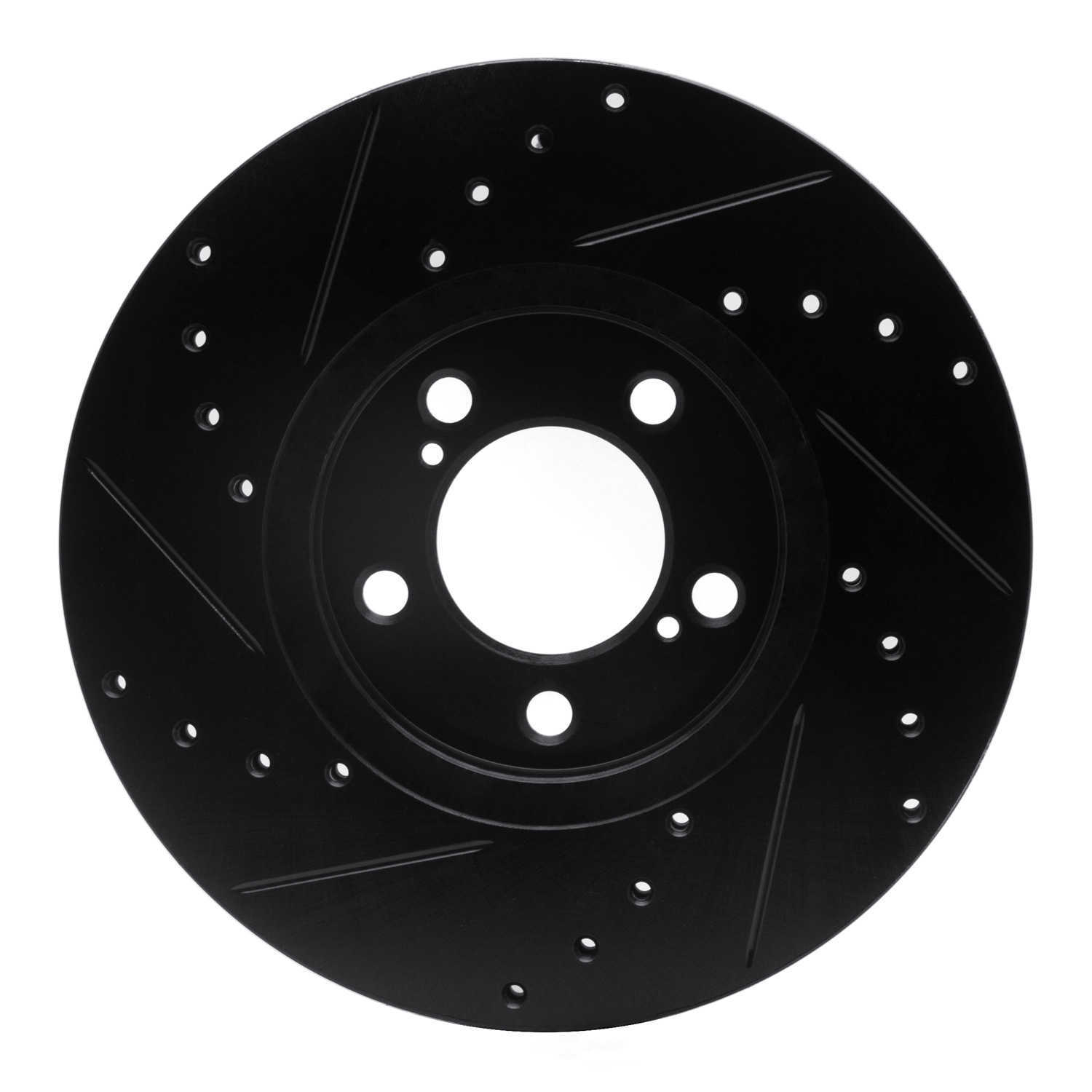 Dynamic Friction Company 633-54038R DFC Brake Rotor - Drilled And Slotted - Black