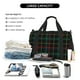 thumbnail image 5 of Balery Buffalo Plaid Dark Green Bolsa de Gimnasio para Mujeres, Bolsa de Viaje con Bolsillo Húmedo, Bolsa de Fin de Semana para Mujeres, Bolsa de Viaje Resistente al Agua, 5 of 7