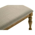 thumbnail image 4 of Best Master Furniture Huntington Transitional Dining Bench with Cushioned Seating, Antique Natural Oak, 4 of 4