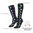 thumbnail image 4 of Honeii Colorful Ping Pong Rackets Print Long Socks,Novelty Design Socks Gift for Men and Women,Crew Socks,Calf Socks, 4 of 6