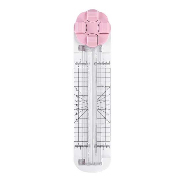 Langgg Portable Papercutter 1 With Directional Function Paper Cutter Anti Slip High-definition Accuracy For Crafters DIY Pink