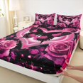 thumbnail image 3 of Castle Fairy Rose Butterfly Twin Sheet Sets for Adults Female,Love Heart Bedding, 3 of 7