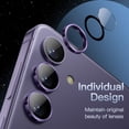 thumbnail image 3 of JETech Camera Lens Protector for Samsung Galaxy S24+ / S24 Plus, 9H Tempered Glass Metal Individual Ring Cover, Easy Installation Tray, HD Clear, 1 Set (Cobalt Violet), 3 of 7