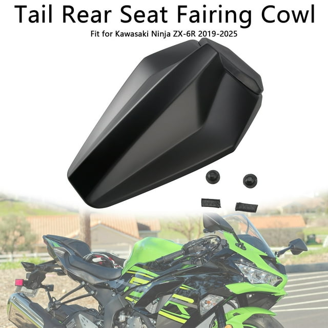 Couvre-queue de Siège Arrière de Course Noir Mat pour Kawasaki ZX6R ZX-6R 2019-2025