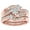 Rose Gold, variant on Jacenvly 2024 New Rings For Women 3-In-1 Fashion Lady Zirconia Set Accessories Engagement Gifts For Her Gold