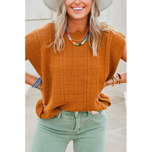 a.Jesdani Chestnut Grid Sweater: Chic & Timeless Style, Best Sellers