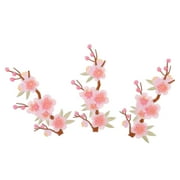 Clothes Patch Embroidered Decor Embroidery DIY Sewing Patches Plum Blossom 3 Pcs