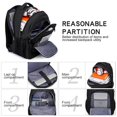 thumbnail image 2 of Mochila para portátil Liokesa negra resistente al agua de 15.6 pulgadas con puerto USB, 2 of 7