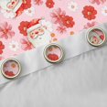 thumbnail image 4 of Manfei Kawaii Santa Claus Black Out Curtains for Kids, Pink Groovy Flower Floral Curtains Pack of 2 (42x63 Each), Merry Christmas Bedroom Curtains, Curtains and Drapes Bedroom Decor, 4 of 6