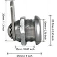 thumbnail image 2 of 2Pcs Cabinet Cam Lock Keyed Alike Tool Box Locks 5/8" Cylinder for Truck Pickup Tool Box Vending Machine Drawer Mailbox ATM Locks Replacement, 2 of 4