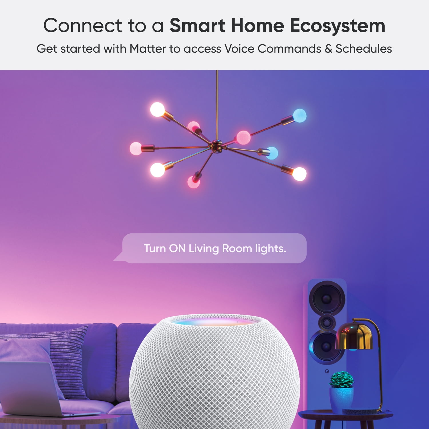 Nanoleaf Essentials Matter WiFi A19 LED Smart Bulb (3pk)