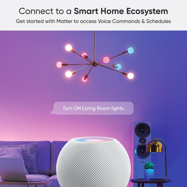 Nanoleaf Essentials Matter WiFi A19 LED Smart Bulb (3pk