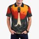 thumbnail image 1 of Balery Retro Space Rocket Launch Camisa Polo de Hombre con Estampado, de Manga Corta y Tejido Medio, Camisa Tipo Golf Polo-XX-Large, 1 of 6
